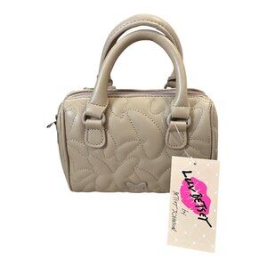 Betsey Johnson Mini Satchel Butterfly Quilted Faux Leather Crossbody Bag New Wit
